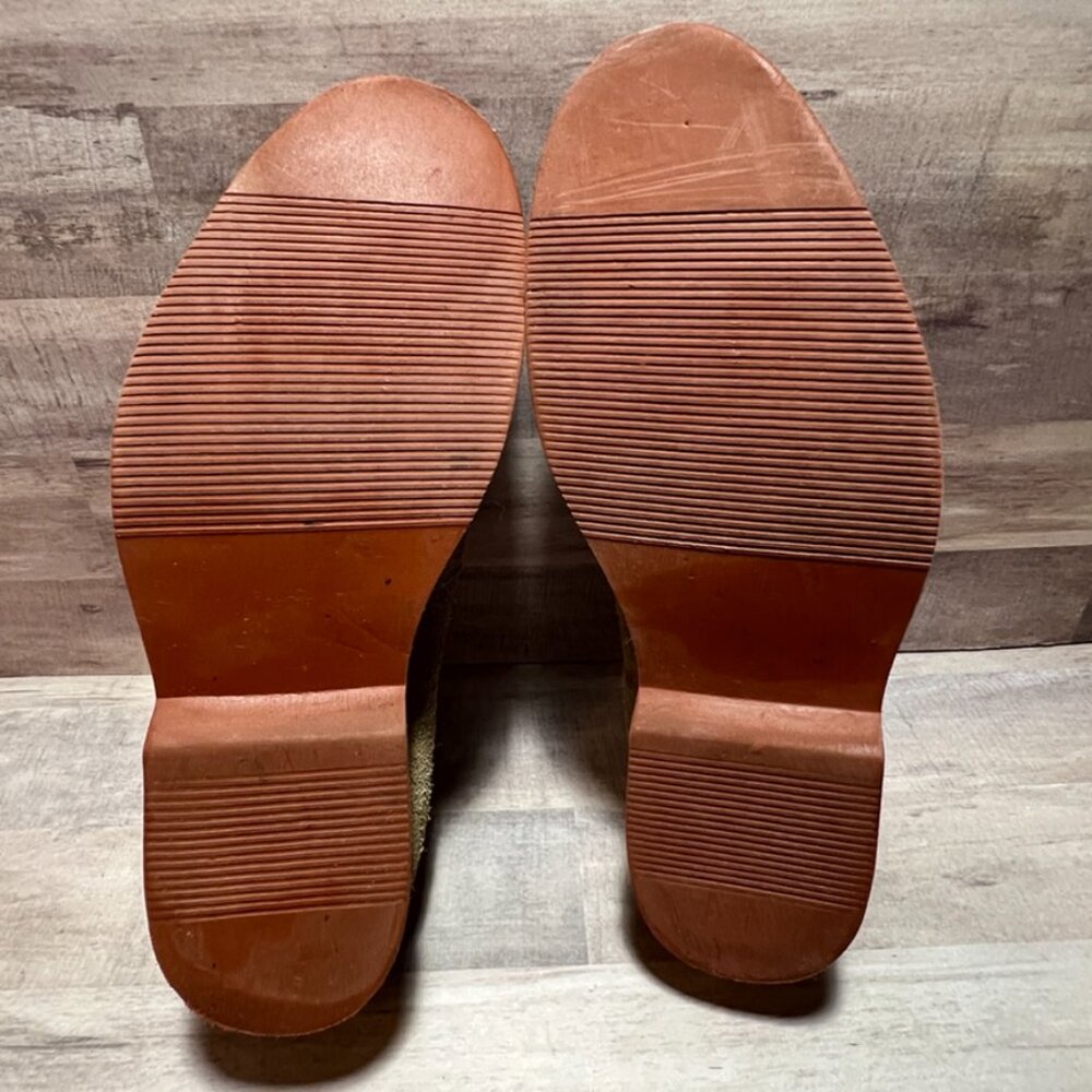 1901 Mens Round Toe Oxford  Round Toe Comfort Tan Leather Suede Shoe Size: 8M - Picture 11 of 14